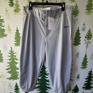 Nike Gray Athletic Vapor Select High Baseball Pants